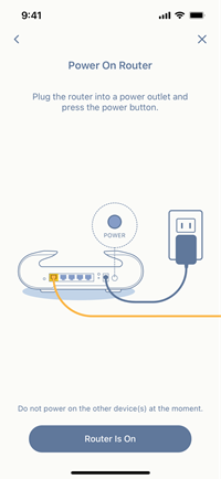 Power On Router